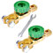2 Pack Quick Disconnect 12/24V Power Terminal Isolator with Green Knob for Car, Auto, Caravan, Truck Battery Cut off and Disconnect Switch
