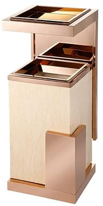 Poubelles de salle Poubelle en marbre luxueuse légère dans le centre commercial hall hall hall entrée entrée en acier inoxydable poubelle verticale canette avec cendrier, 12L Poubelle ( Color : E )
