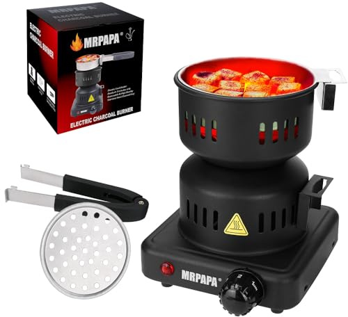 Hookah Coal Burner - Mrpapa Electric Charcoal Starter, Electric Stove ETL Approved Durable Multipurpose Electric Stove 120v~600w,Overheat Protection Hookah Coconut Coals Burner