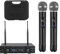GUDEHOLO Wireless Microphone System with case, Metal UHF Dual Handheld 20 Channels Professional Cordless Mic System for Church, DJ, Karaoke,Wedding, Home KTV Set (Blue)