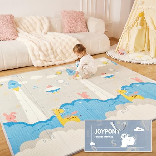 Joypony Krabbelmatte Baby, 180x200 CM Große Faltbare Spielmatte, Wasserdicht & Rutschfest, Baby Play Mat mit Tragetasche – Ideal für Babys & Kleinkinder-Raum