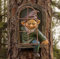 Teaeeno 30,5 cm große Elfe aus der Tür, Baumumarmungsstatuen, skurrile Outdoor-Dekoration, lebendige Feenzwerg-Dekoration, Gartenskulptur, Ornamente zum Umarmen, Feenzwerg, Geschenk für Terrasse,