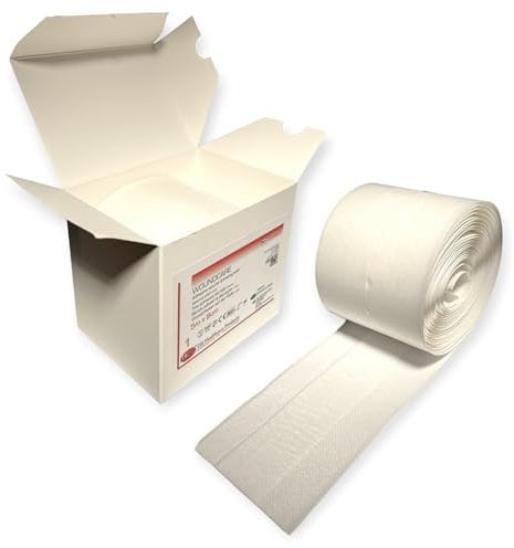 DE Healthcare Products – Wundpflaster auf der Rolle (5 m x 8 cm), zuschneidbare Wundpflaster, atmungsaktive und komfortable Pflaster mit Wundpolster, weiß