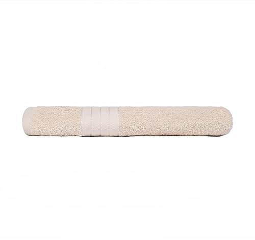 Brentfords Jumbo Bath Sheet for Bathroom, Ultra Soft 100% Cotton Highly Absorbent Quick Dry Luxury Hotel Quality Beige Extra Large Bath Sheet for Beach Home Essentials 1 Piece, 90x150cm