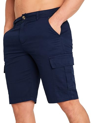 CityComfort Bermuda con Tasche Uomo, Morbido e Traspirante 100% Cotone Estivi Pantaloncini (Navy, 3XL)