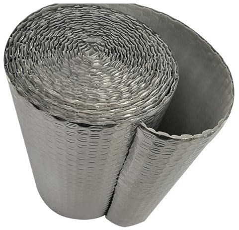 Save Energy Double Waterproof Self-Adhesive Aluminium Layer Bubble Wrap Foil Insulation Roll Self-adhesive Heat Retention Loft Wall Boat Loft Caravan Home Wall Shed(1x10m)