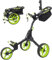 Newfly Golftrolley mit 3 Rädern, ultraleicht, zusammenklappbar, mit Fußbremse, einfach zu öffnen und zu schließen, Golfwagen, mit Schirmhalter und Aufbewahrungstasche, Grün