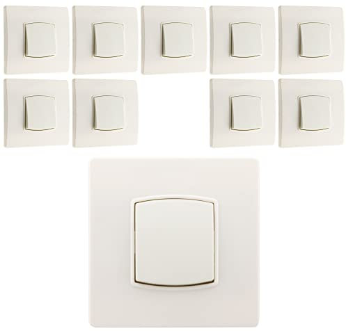 Lot de 10 Va & Vient borne-auto vis+griffes Diwone Blanc - Diwone