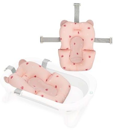 MS BabyWorld - Cojín Reductor - Cojín Reductor Adaptable para bañera plegable | Fácil de Guardar | Portátil para Casa o para Llevar de Viaje