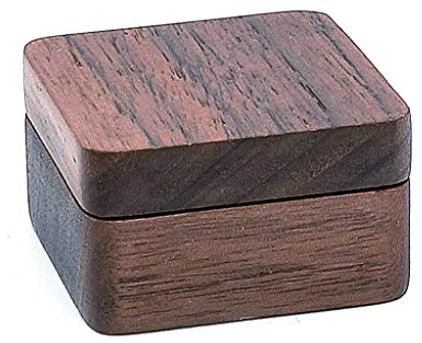 Scnvsi Hochwertige Geschenkbox für Manschettenknöpfe aus Holz für Herrenanzüge, tragbare Aufbewahrungsbox für Schmuck aus Walnussholz