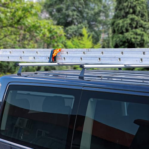 OMAC Dachträger + Leiterhalter Set Lastanschläge, Kompatible mit VW Caddy 2003-2015, Silber, Aluminium, 2 TLG