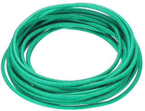 QUARKZMAN 5 Metri/16,4 Piedi 14AWG Cavo Silicone Intrecciato Alta Temperatura -60 a 300 Gradi Celsius Cavo Elettrico Isolato Resistente per Industria, Verde