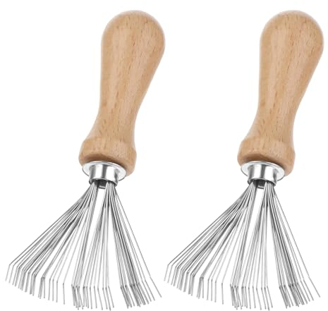 2 Stück Haarbürsten Reiniger, Mini Bürstenreiniger Kamm Reinigungsbürste Tragbarer Bürste Reinigung Werkzeug Teppich Bürste Haarbürsten Reiniger zum Entfernen Haaren Von Bürsten Kämmen Teppichen