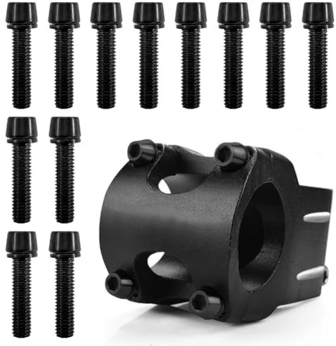 12 Piezas Pernos De Vástago De Biciclet,Tornillo De Titanio De Bicicleta,Tornillos Para Potencia De Montaña,Tornillos Allen De Cabeza De Bicicleta,Bicicleta Disco Freno Pinza Tornillos,5*20 Mm,Kiuiom