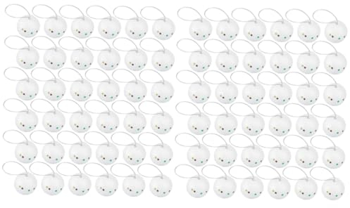 72 STK Weihnachtsschneekugel weihnachtsbaumdeko weihnachtsbäume geschmückt weihnachtsbaumschmuck selber Machen Weihnachtskugel zum Aufhängen Weihnachtsbaum-Schneekugel Schneeball OUNONA