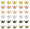 30 Stück Kleine Kronen Goldene,6 Farben Mini Deko Krone zum Basteln DIY Krone Schmuck Charms für Torte,Vintage Crowns für Armband Anhänger Perlen Krönchen,Sorgenwürmchen Flügel Zubehör,Kunsthandwerk