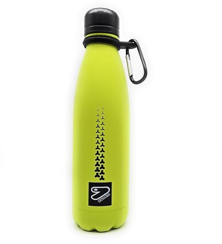 TheCartoonWorld SEVEN Borraccia TECH LINE, Verde, Borraccia Termica in Acciaio Inox Interno Esterno, Mantenimento Temperatura fino a 24h, Borraccia Scuola Bambino - Bottle Termica