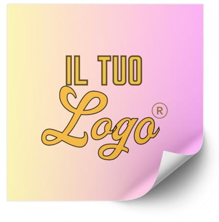 100 Adesivi Personalizzati PVC | ARTEMISIA SERVICE: Etichette Impermeabili per Regali, Laptop, Auto, Facili da Applicare e rimuovere|resistenti ai graffi | Regali, Decorazioni, Aziende, (Quadrata)