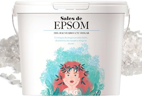 Sales de Epsom 3kg | Sales de Baño Relajantes – Sulfato de Magnesio Puro para Bienestar y Relajación – Revitalizante y Sin Aditivos - Diferentes Formatos Disponibles (3KG)
