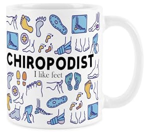 Chiropodist Mug - Humorous Foot Treatments & Heathcare Themed Novelty Gifts - Tea/Coffee Hot Drinks Lilac Ceramic Cup Present