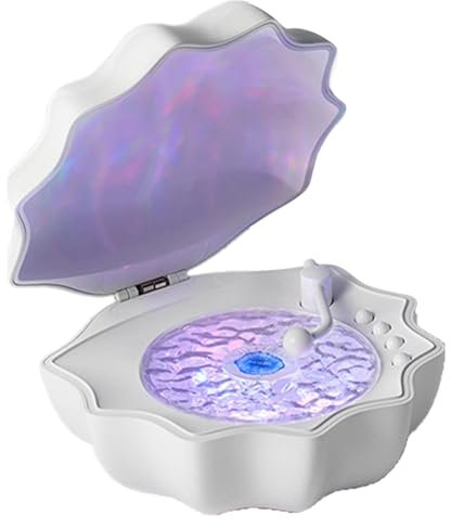 mivceklw Shell Speaker Light, Portable LED Night Light Speaker, Shower Speaker with Ambient Light, Waterproof Music Player with Ambient Lighting for Bedroom, Living Room, Outdoor Use