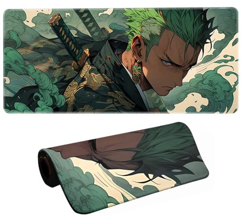 MEZHEN Tappetino Mouse per Zorro Tappetino per Mouse XXL Tappetino Mouse Grande Tappetino Mouse Anime Base Antiscivolo Verde A