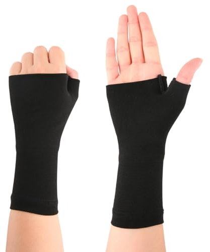 Wrist Thumb Support Gloves for Arthritis Carpal Tunnel Sprain Strain Tendonitis Recovery Women Men Injury Care Brace Compression Hand Mitten for Sports Rock Climbing Joint Pain Relief (Black, M)