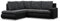 Mebligo - Ecksofa mit Schlaffunktion und 2 Bettkasten Schwarz + Schwarz 230x89x200 (BxHxT) FORESTA - Links Eckcouch, Sofas & Couches, Couch L Form, Cauchsofa, Sofa Wohnzimmer, Ecke Sofa