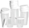 50 mini gobelets avec couvercles - 30 ml avec graduation de quantité - Verres à liqueur - Gobelets à médicaments - Gobelets mélangeurs - Doseur - Gobelets de tri