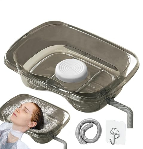 Weqizuerqi Lavabo à shampooing, bac à cheveux pour les personnes alitées, pour laver les cheveux au lit, pour les personnes âgées, alitées et handicapées
