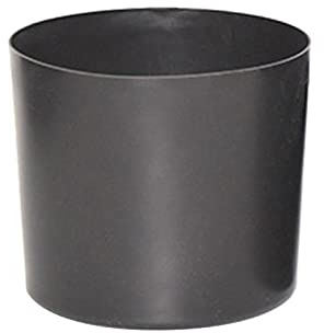 Kunststoff Pflanztöpfe für Pflanzen mit Untersetzer Indoor 1er Set Kunststoff Pflanzkübel Moderner Blumentopf mit Loch für alle Zimmerpflanzen Blumen und Aussaat Kinderzimmer Pflanzkübel (Black, H)