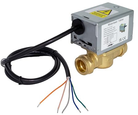 Kudos-Trading 2 Port or 3 Port 22mm or 28mm Motorised Zone Valve Powerhead Replacement for V4043H1056 V4043H1106 V4043H1007 V4043H1080 V4043C1156 (2 Port 22mm Zone Valve)