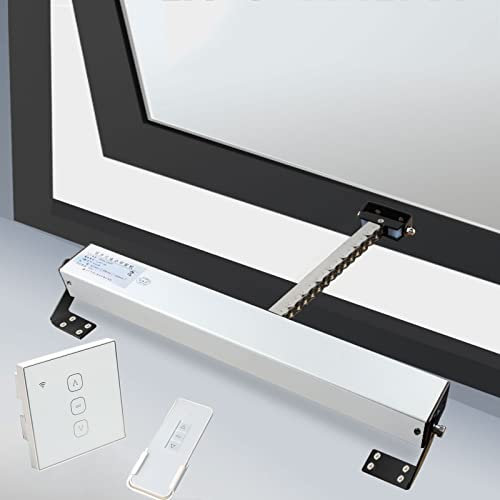 Abridor eléctrico de ventana con cadena para tragaluces y rejillas de ventilación de techo, control remoto, motorizado, carrera: 300 mm - 900 mm, IP32, funcionamiento inalámbrico