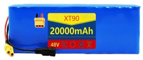 Batterie pour Vélo Électrique 48V 20Ah 13S3P Batterie Ebike, Remplaçable Ebike Battery Batterie Trottinette Électrique avec Chargeur, pour 200W-800W Moteur XT90,48V 20Ah