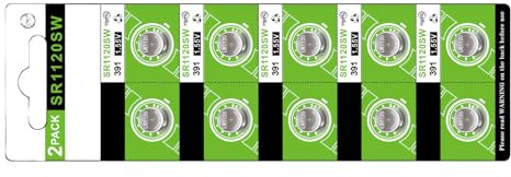NONGYU LR1120 AG8 Knopfzelle mit verlängerter Lebensdauer, ideal für elektronische Gadgets, Werkzeug, AG8 Knopfzelle, SR1120/391 Batterie, präzise Instrumentenbatterie