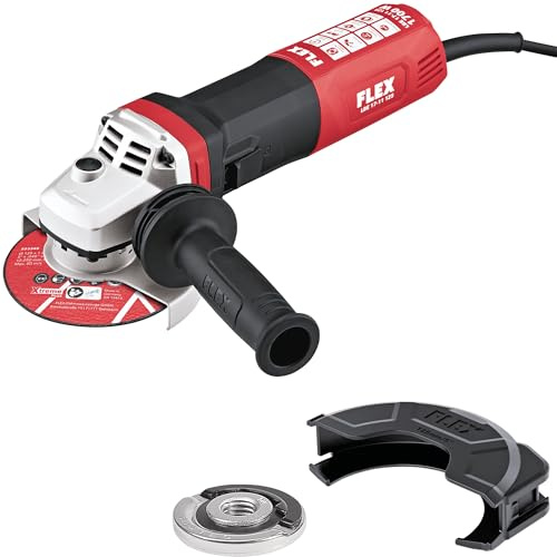 Flex Winkelschleifer LBE 17-11 125 (schwarz, rot, mit FIXTEC-M14 Schnellspannmutter, 1700 Watt Winkelschleifer mit variabler Drehzahl und Bremse, 125 mm) 535938