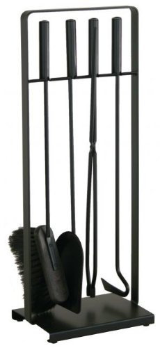 Kaminbesteck mit 4 Geräten in schwarz (52314-025) von Heibi