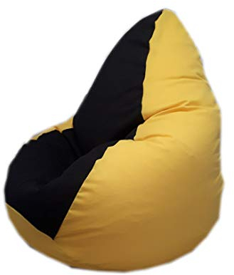 Altmark-Design Sitzsack XL für Fans Gelb-Schwarz incl. Inlett
