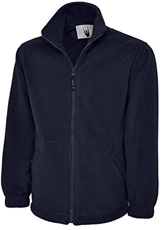 Giacca in pile con zip integrale, stile classico, ideale per sport, lavoro e tempo libero Navy Large