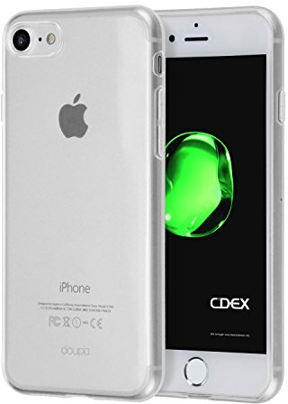 doupi UltraSlim Hülle kompatibel für iPhone SE (2020) / iPhone 8/7 (4,7 Zoll), Ultra Dünn Clear Farbe TPU Glatte rutschfeste Handyhülle Cover Bumper Soft Case Design Schutzhülle, transparent