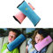 2 Stück Gurtpolster Schlafkissen Nackenstütze für Kinder, Auto Sicherheitsgurt Autositz Kopfkissen Gürtel Pillow Schulterschutz (Blau & Rosa)