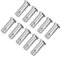 sourcing map Einloch-Gabelkopfstifte, 10 mm x 30 mm, flacher Kopf, verzinkter Stahl, 10 Stück