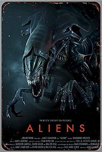 Harvesthouse Aliens Movie Poster Vintage Reproduction Metal Sign 8 x 12 by