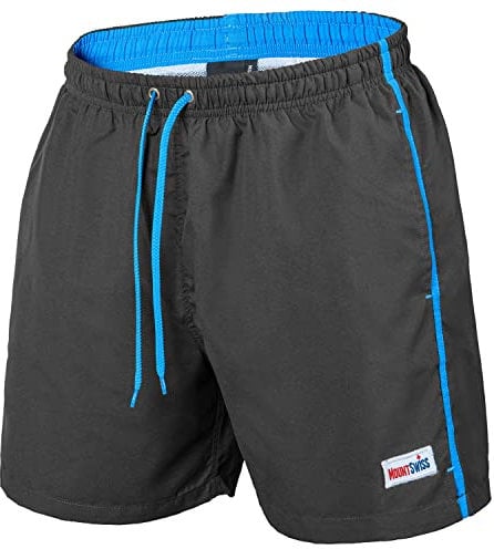 Mount Swiss Dario Costume da bagno da uomo con tasche laterali e tasca posteriore, alla moda, per nuoto, tempo libero, sport acquatici, comodi pantaloncini da bagno in molti colori, taglie S 6XL,