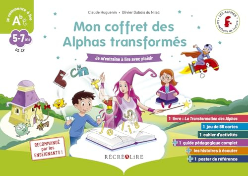 Mon coffret Alphas transformes - Méthode lecture - Je m'entraîne à lire avec plaisir: Je m'entraîne à lire avec plaisir. Contient : 1 livre, 1 jeu de ... 1 poster, des histoires à écouter