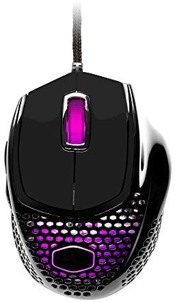 Cooler Master MM720 RGB-LED Claw Grip Wired Gaming Mouse - Ultra Lightweight 49g Honeycomb Shell, 16000 DPI Optical Sensor, 70 Million Click Micro Switches, Smooth Glide PTFE Feet - Glossy Black