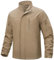 TACVASEN Softshelljacke Herren Wasserdicht Atmungsaktiv Übergangs-Outdoorjacke Winter Herbstjacke Militär Jacket (XL, Khaki)