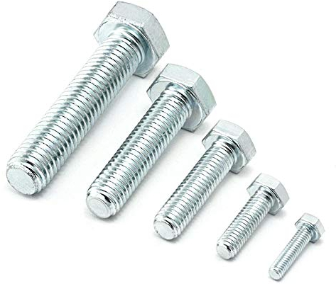 50 Stück Sechskantschrauben DIN 933 M8 x 20 mm verzinkt 8.8 Maschinen Gewinde Schraube ISO 4017