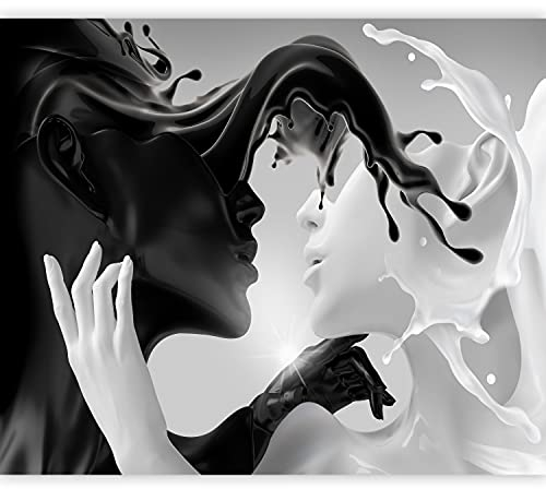 murando - Vlies Fototapete Coffee & Milk 400x280cm Foto Tapete Schlafzimmer Wohnzimmer Vliestapete XXL Motivtapeten Bildtapete 3d Effekt Wand Dekoration - in Love Paar Kaffee 3D Effekt h-C-0233-a-a