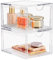 Boxalls 2 Pack Acrylic Stackable Organiser Drawers, 20% Thicker Clear Storage Organiser for Makeup, Cosmetics, Skin Care, Hair Accessories, Bathroom, Under Sink, Vanity, Countertop and Dresser